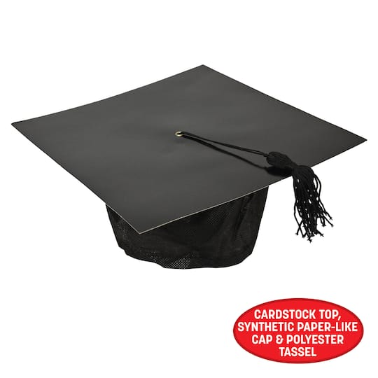 Beistle Black Paper Graduation Caps, 4ct.